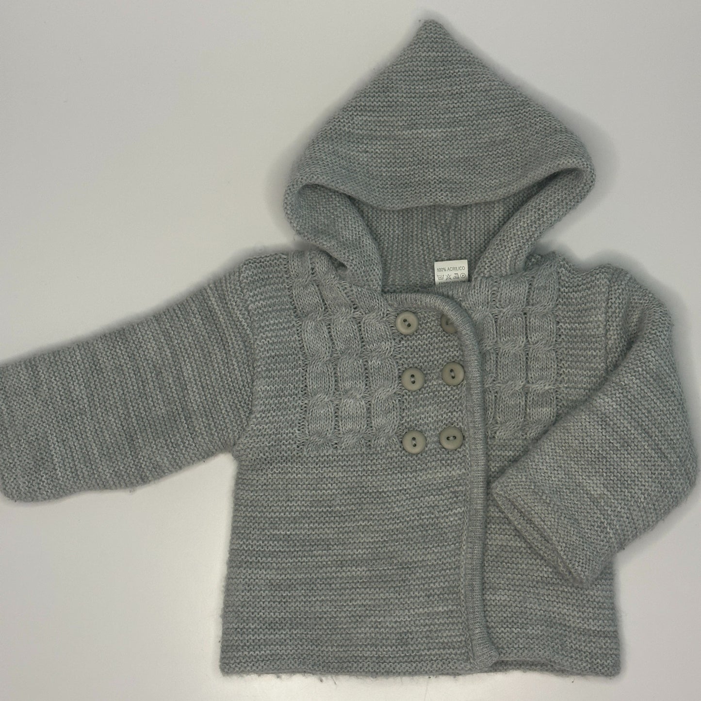 Strickjacke mit Kapuze, Gr. 62