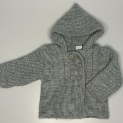 Strickjacke mit Kapuze, Gr. 62