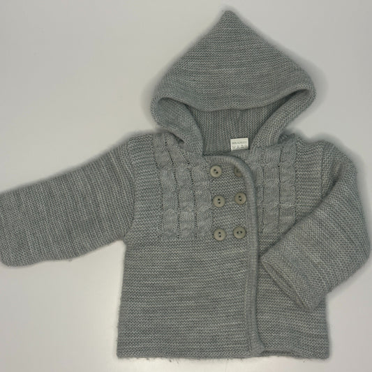 Strickjacke mit Kapuze, Gr. 62