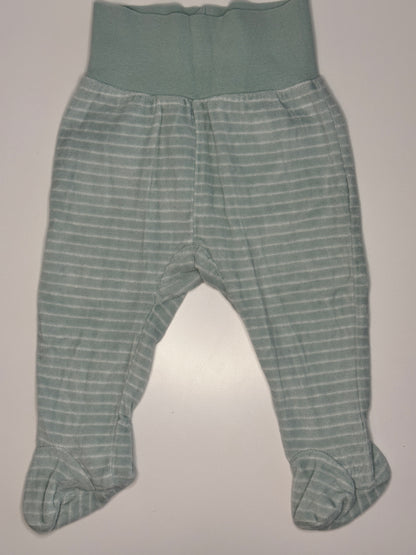 Babyhose mit Füssen - gestreift Gr. 68