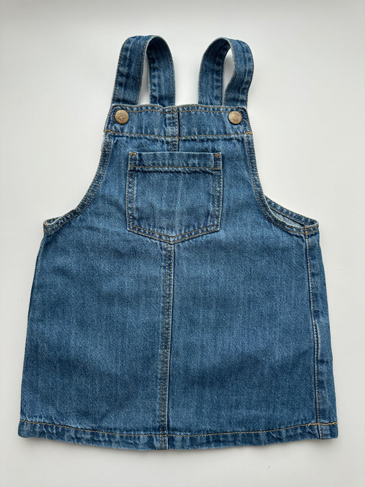 Jeans Latzkleid Lupilu Gr. 80 – Blau aus Denim