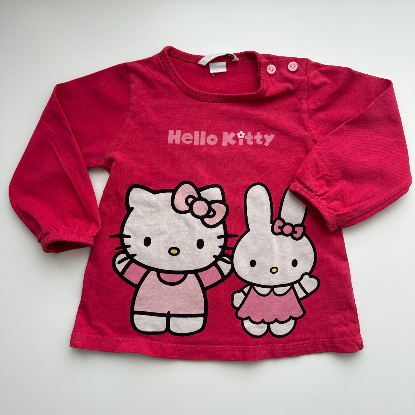 H&M Hello Kitty Langarmshirt Gr. 104 – Pink mit Print