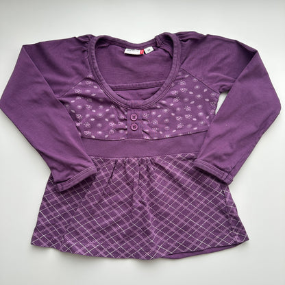 Berti NKD Kleid Lila Gr. 98 – Langarm mit Herzmuster