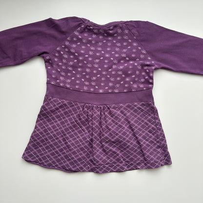 Berti NKD Kleid Lila Gr. 98 – Langarm mit Herzmuster