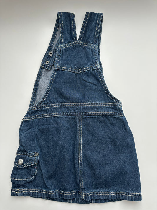 Lupilu Jeans Latzkleid Gr. 104 – Denimkleid mit Herzdetail