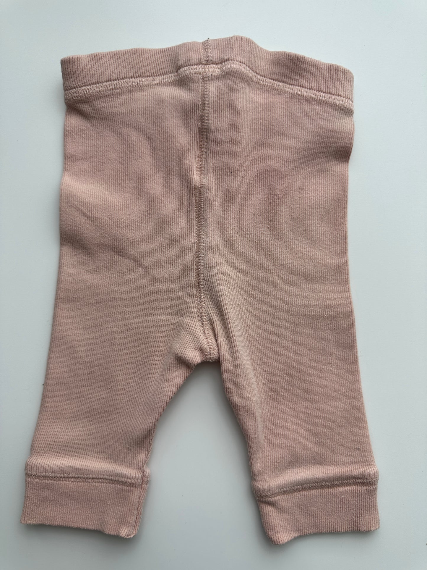 Baby Leggings Altrosa Gerippt Gr. 92 – Mit Knopfdetail am Bein
