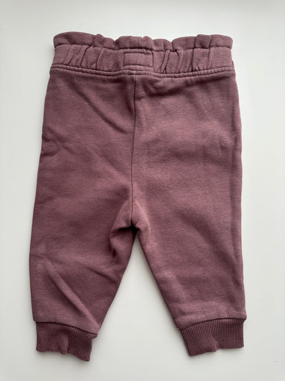 Baby Jogginghose Altrosa Gr. 62/68 mit Rüschenbund