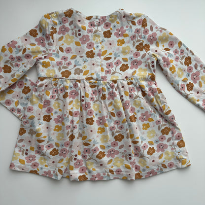 Baby Kleid Blumenmuster Gr. 98 – Langarm aus Baumwolle