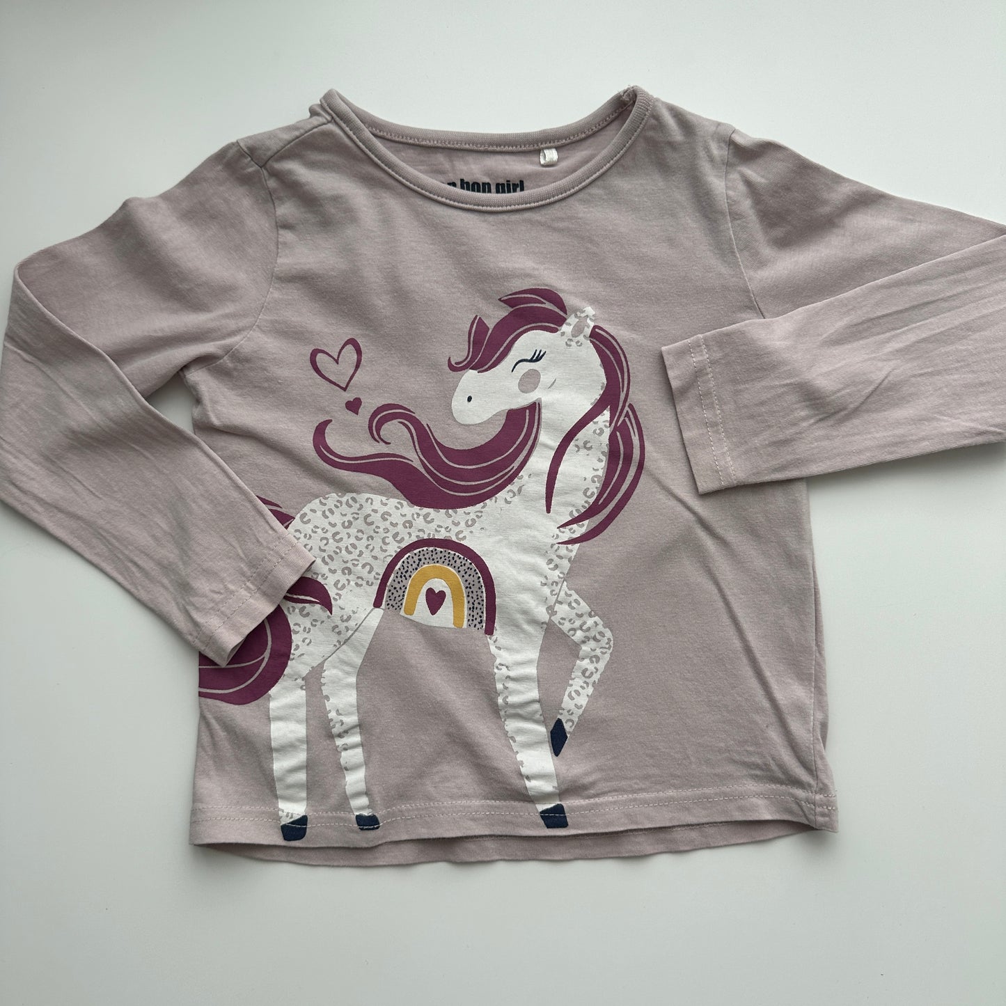 Bon Bon Girl Langarmshirt Einhorn Rosa Gr. 92/98