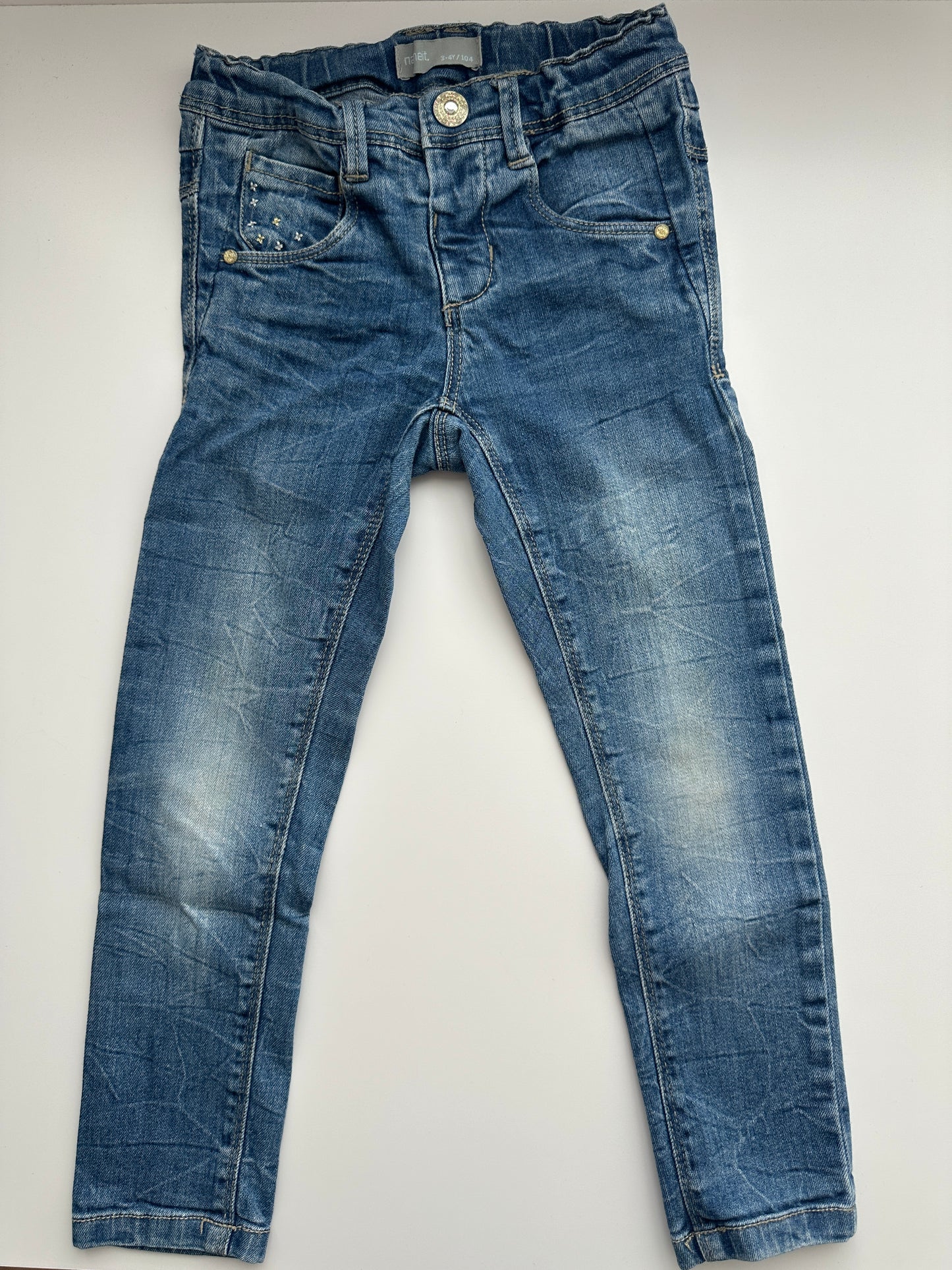 Name It Mädchen Jeans Slim Fit Blau Gr. 104