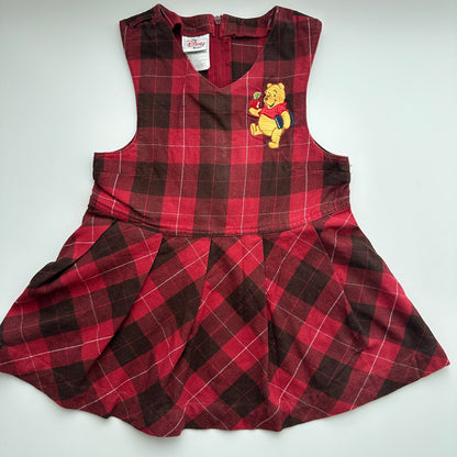 Disney Winnie Puuh Kleid Kariert Rot Gr. 98