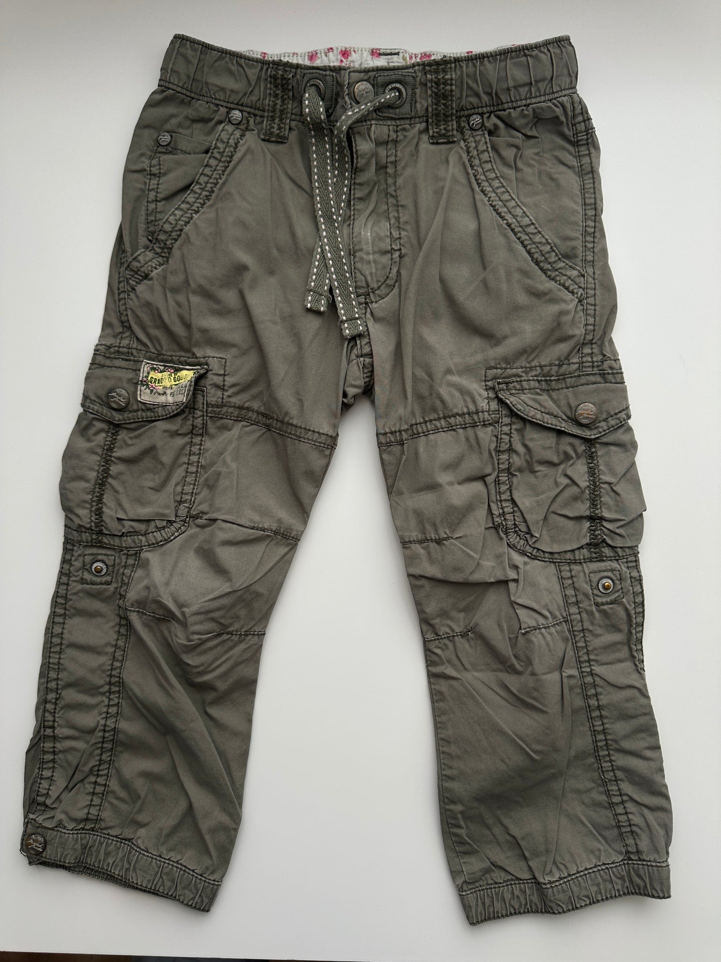 H&M L.O.G.G. Cargohose Khaki Gr. 98 – Robuste Kinderhose