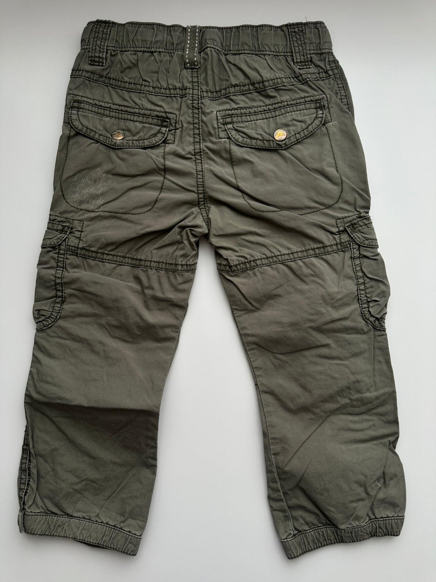 H&M L.O.G.G. Cargohose Khaki Gr. 98 – Robuste Kinderhose