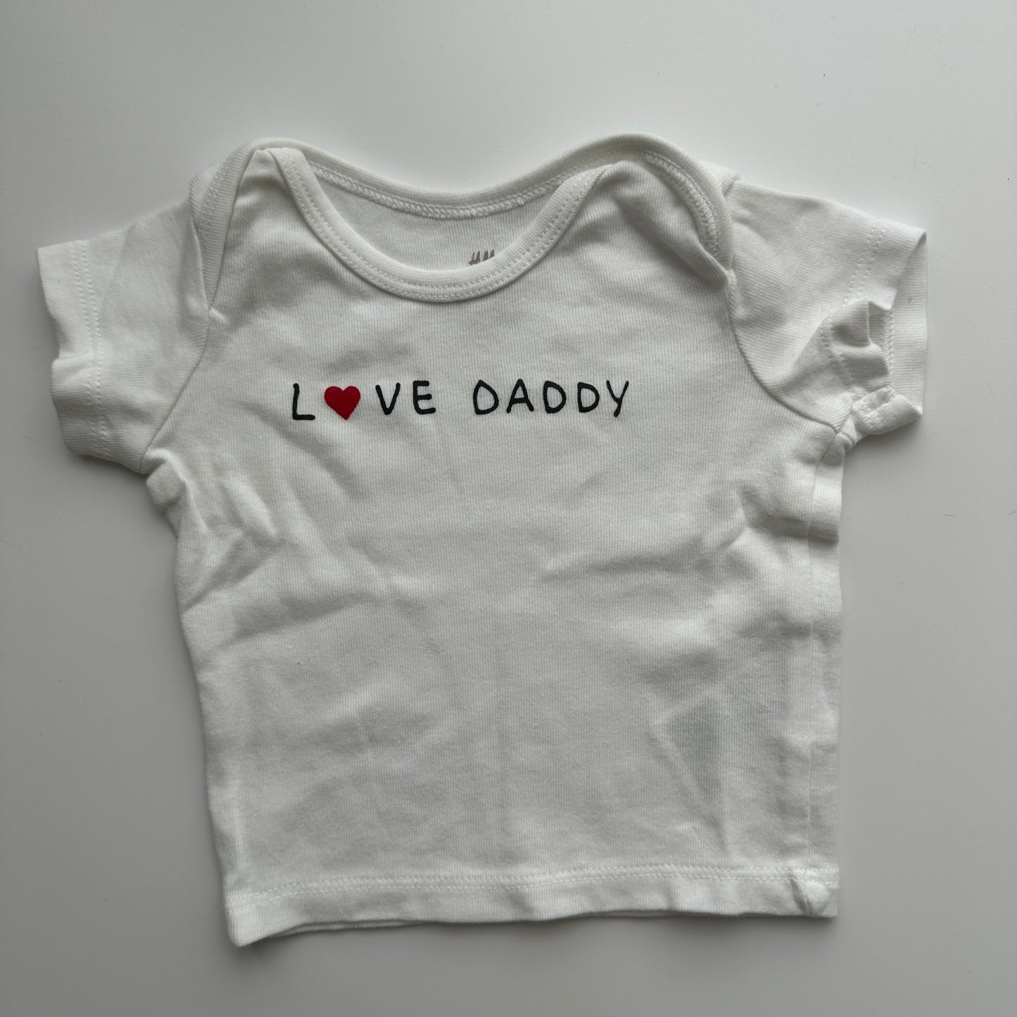 H&M Baby T-Shirt Love Daddy Weiss Gr. 56