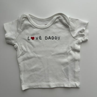 H&M Baby T-Shirt Love Daddy Weiss Gr. 56