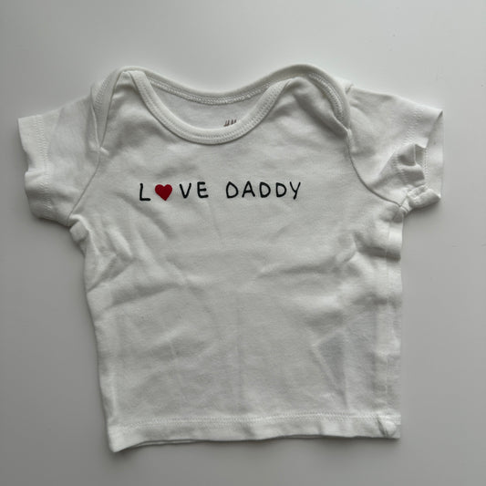 H&M Baby T-Shirt Love Daddy Weiss Gr. 56
