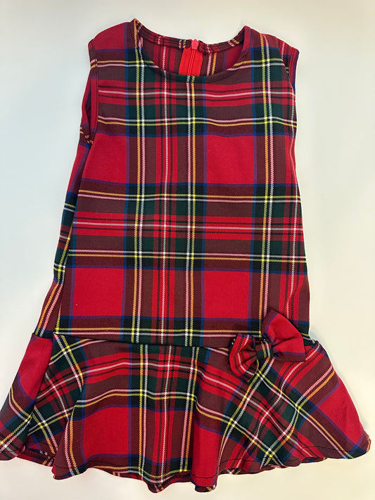 Kariertes Kleid mit Schleife – Grösse 86