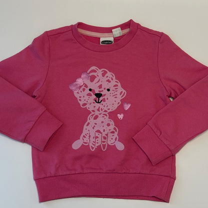 Lily & Dan Sweatshirt Pink mit Bär Print Gr. 98/104