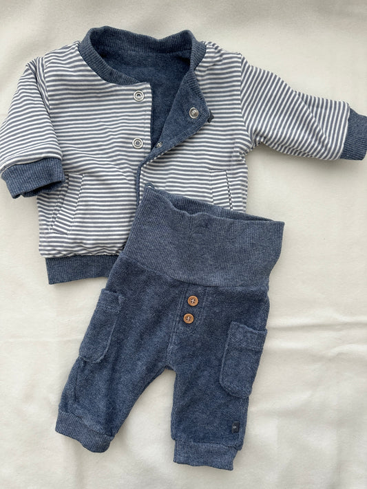 Feetje Set Blau Baby Wendejacke & Hose Gr. 50