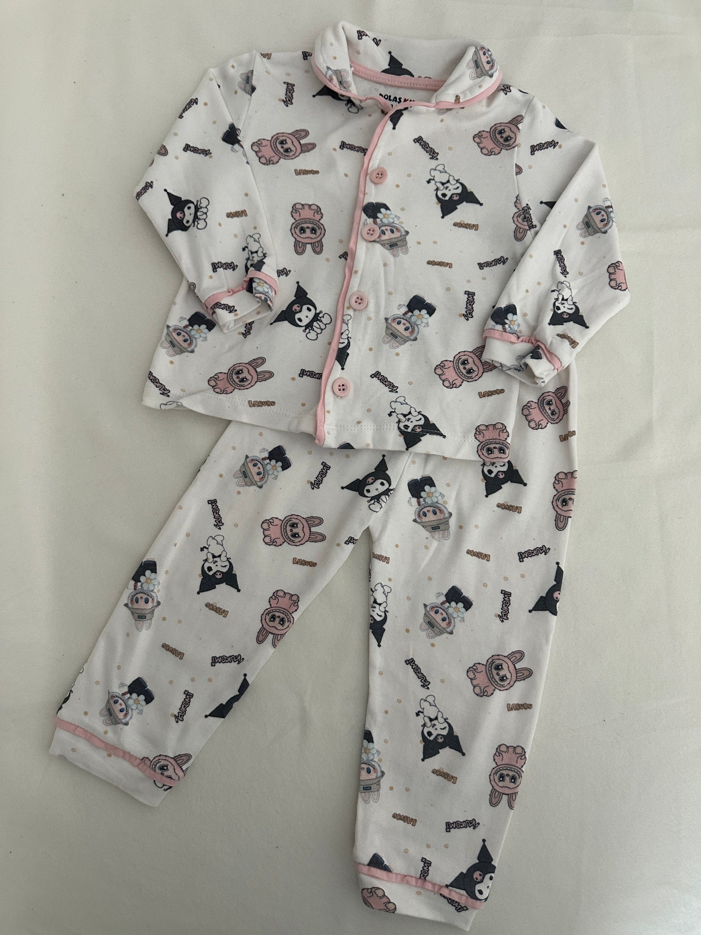 Dolas Kids Pyjama Set Grösse 92–98 Sanrio Weiss Rosa