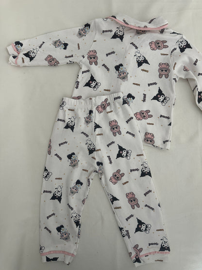 Dolas Kids Pyjama Set Grösse 92–98 Sanrio Weiss Rosa
