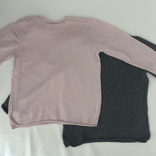 H&M Feinstrick Pullover Grösse 86 Rosa Grau