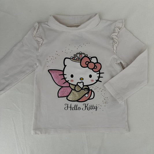 C&A Hello Kitty Langarmshirt Cremeweiss Grösse 98