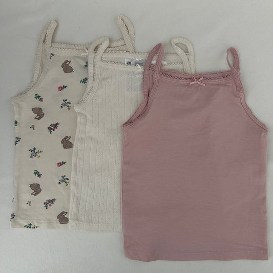 H&M 3er Set Mädchen Unterhemden Trägertops Grösse 92