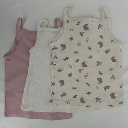 H&M 3er Set Mädchen Unterhemden Trägertops Grösse 92