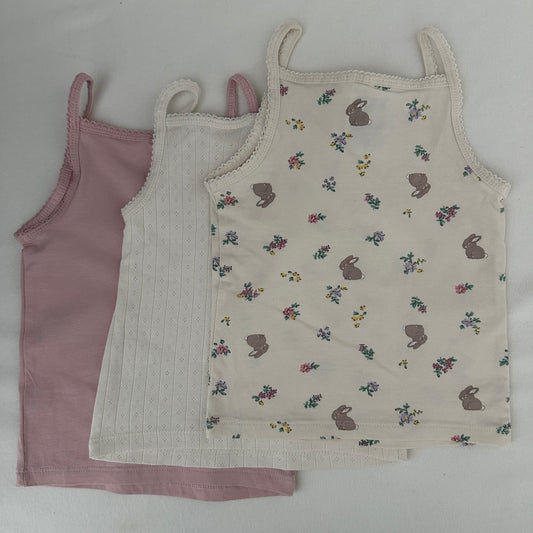 H&M 3er Set Mädchen Unterhemden Trägertops Grösse 92