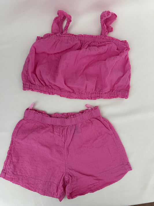 H&M Zweiteiler Musselin Set Pink Gr. 98