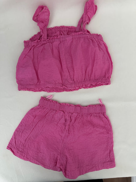 H&M Zweiteiler Musselin Set Pink Gr. 98