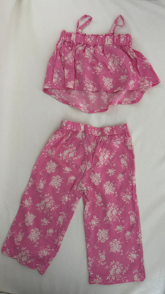 H&M Sommer Set Pink Blumen Gr. 98