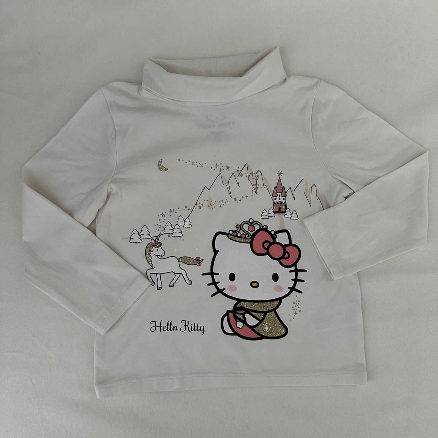 Hello Kitty Rollkragen-Shirt Cremeweiss Gr. 98