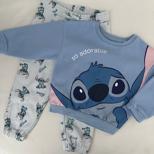 Disney Stitch Freizeitanzug Hellblau 2-teilig Gr. 92