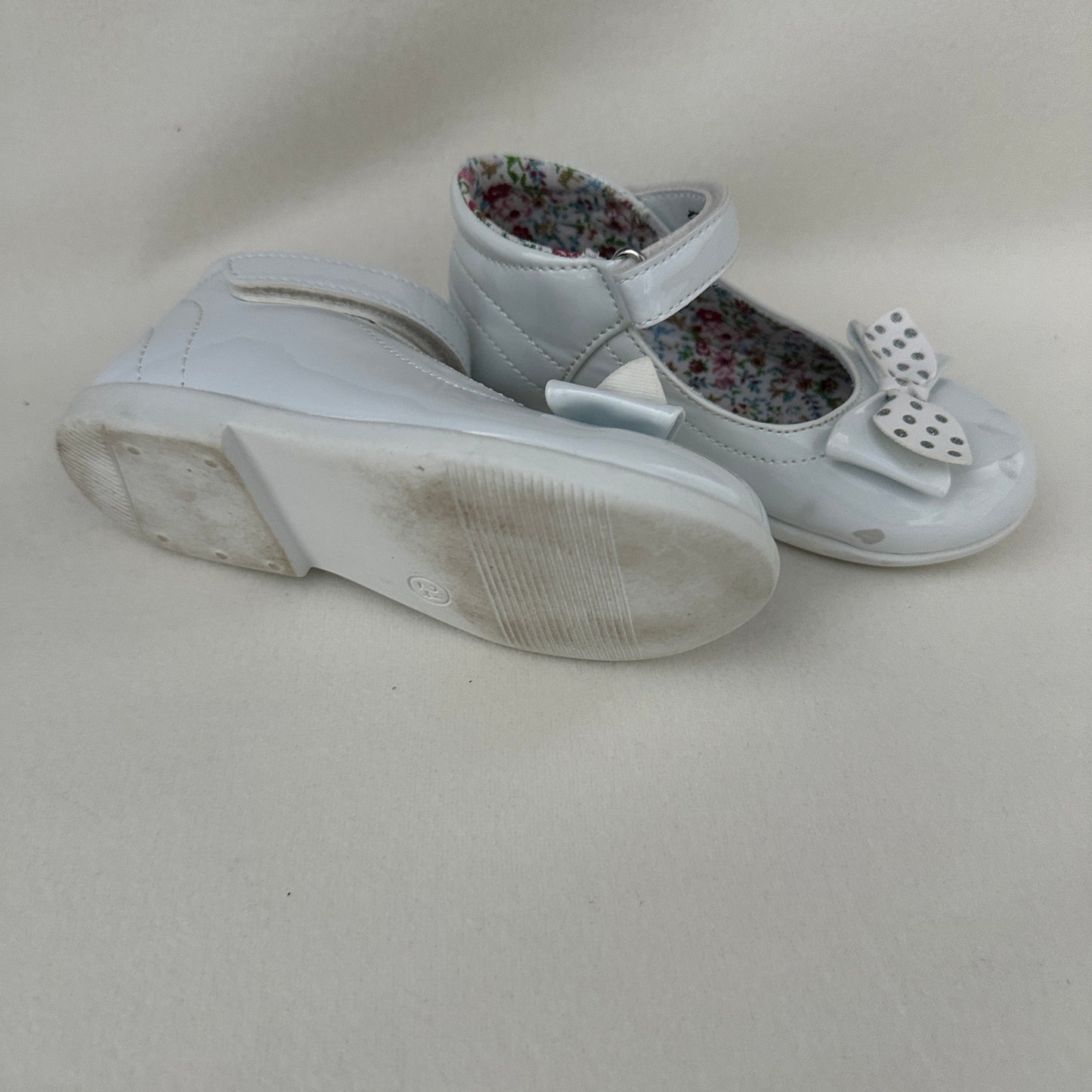 Festliche Mädchen Ballerinas Weiss mit Schleife Gr. 21