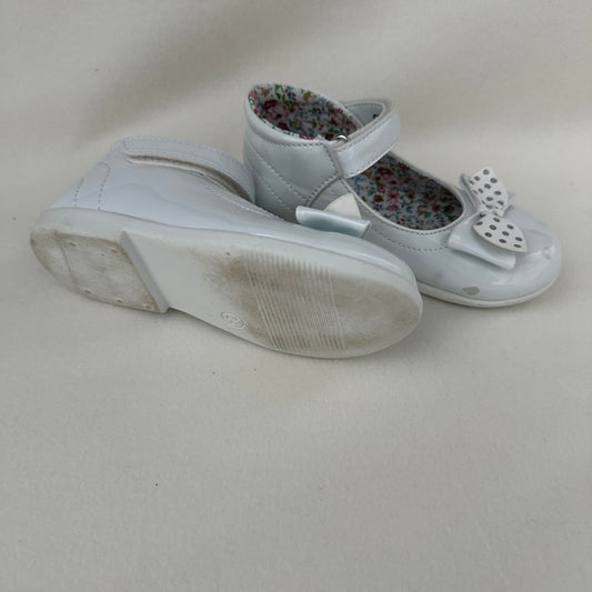 Festliche Mädchen Ballerinas Weiss mit Schleife Gr. 21