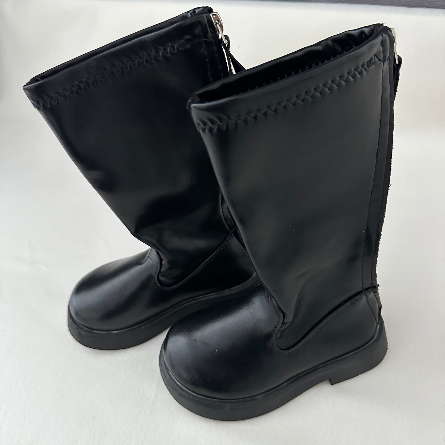 Mädchen Stiefel Schwarz Boots mit Reissverschluss Gr. 26