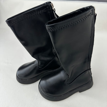 Mädchen Stiefel Schwarz Boots mit Reissverschluss Gr. 26