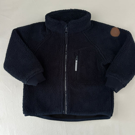 Polarn O. Pyret Teddy Fleecejacke Dunkelblau Gr. 86