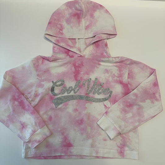 C&A Hoodie „Cool Vibes“ Rosa Batik Gr. 122/128