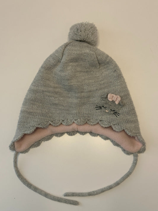 H&M Baby Strickmütze mit Bommel Gr. 86/92