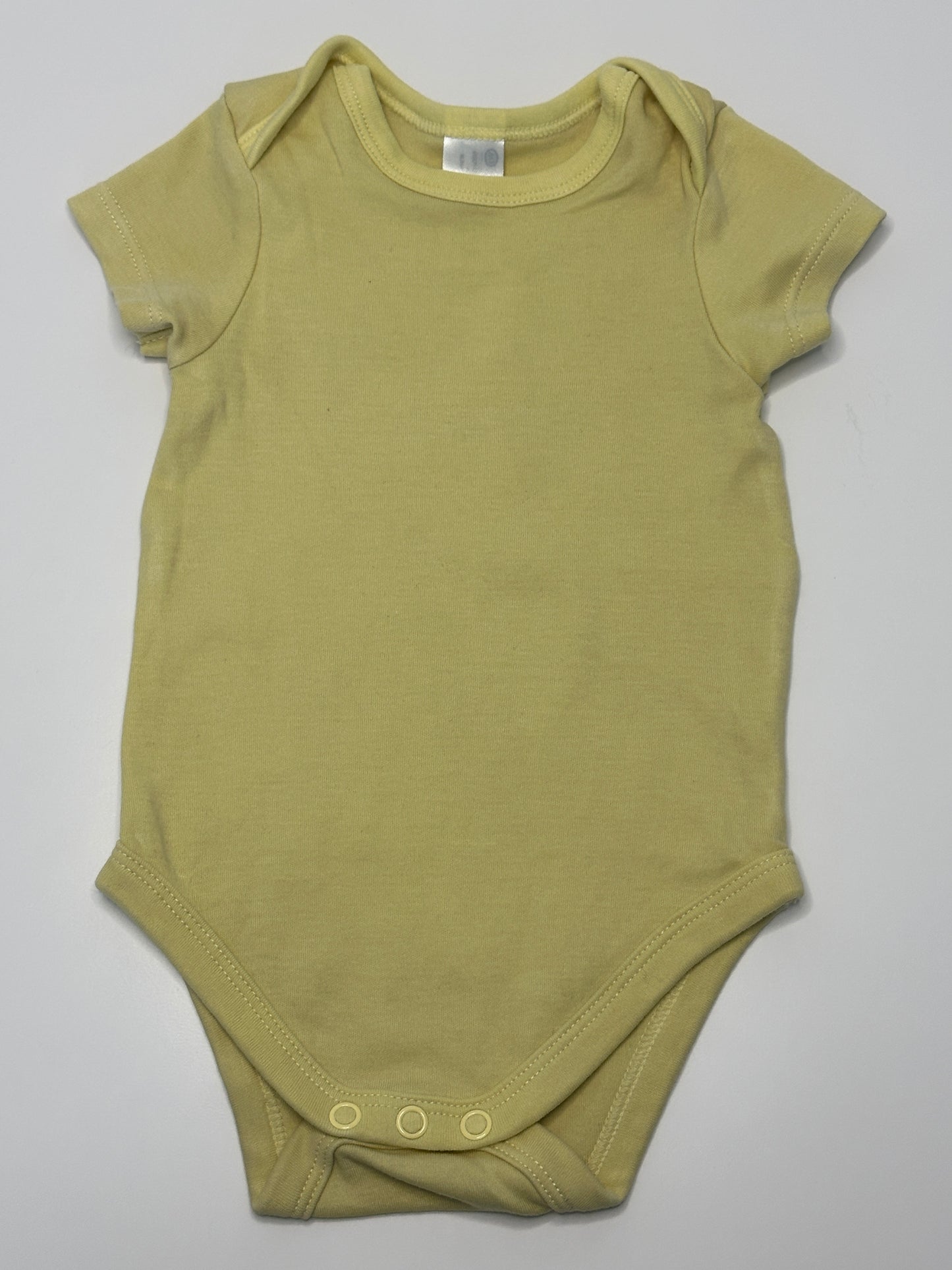 Kurzarmbody unifarben Gelb Gr. 68