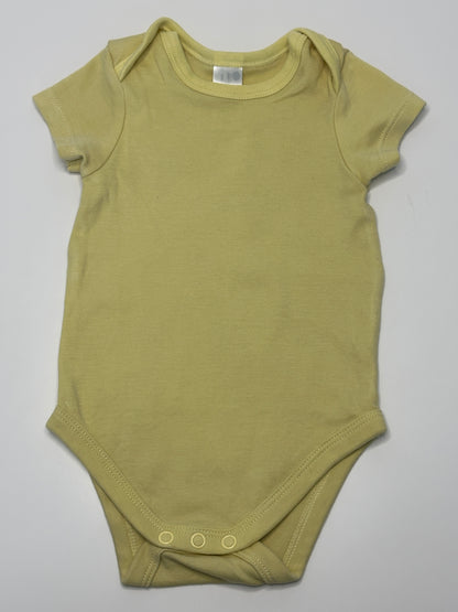 Kurzarmbody unifarben Gelb Gr. 68