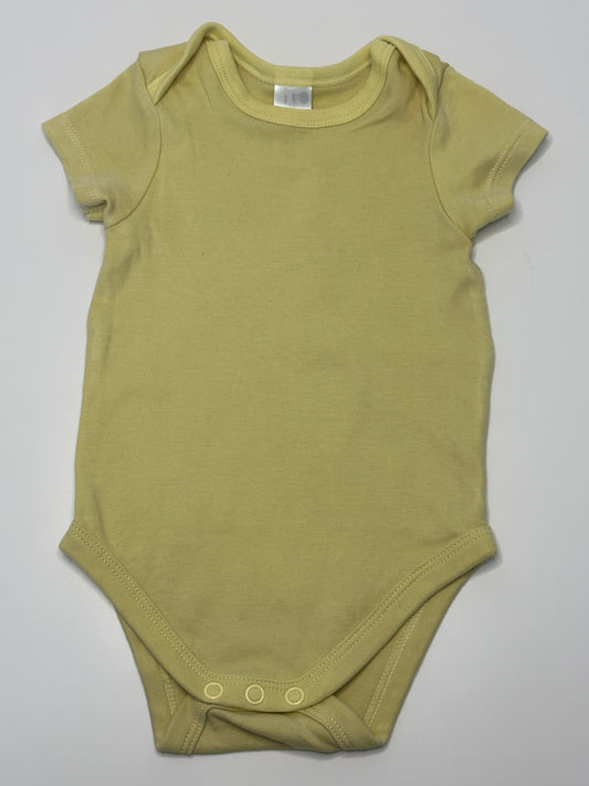 Kurzarmbody unifarben Gelb Gr. 68