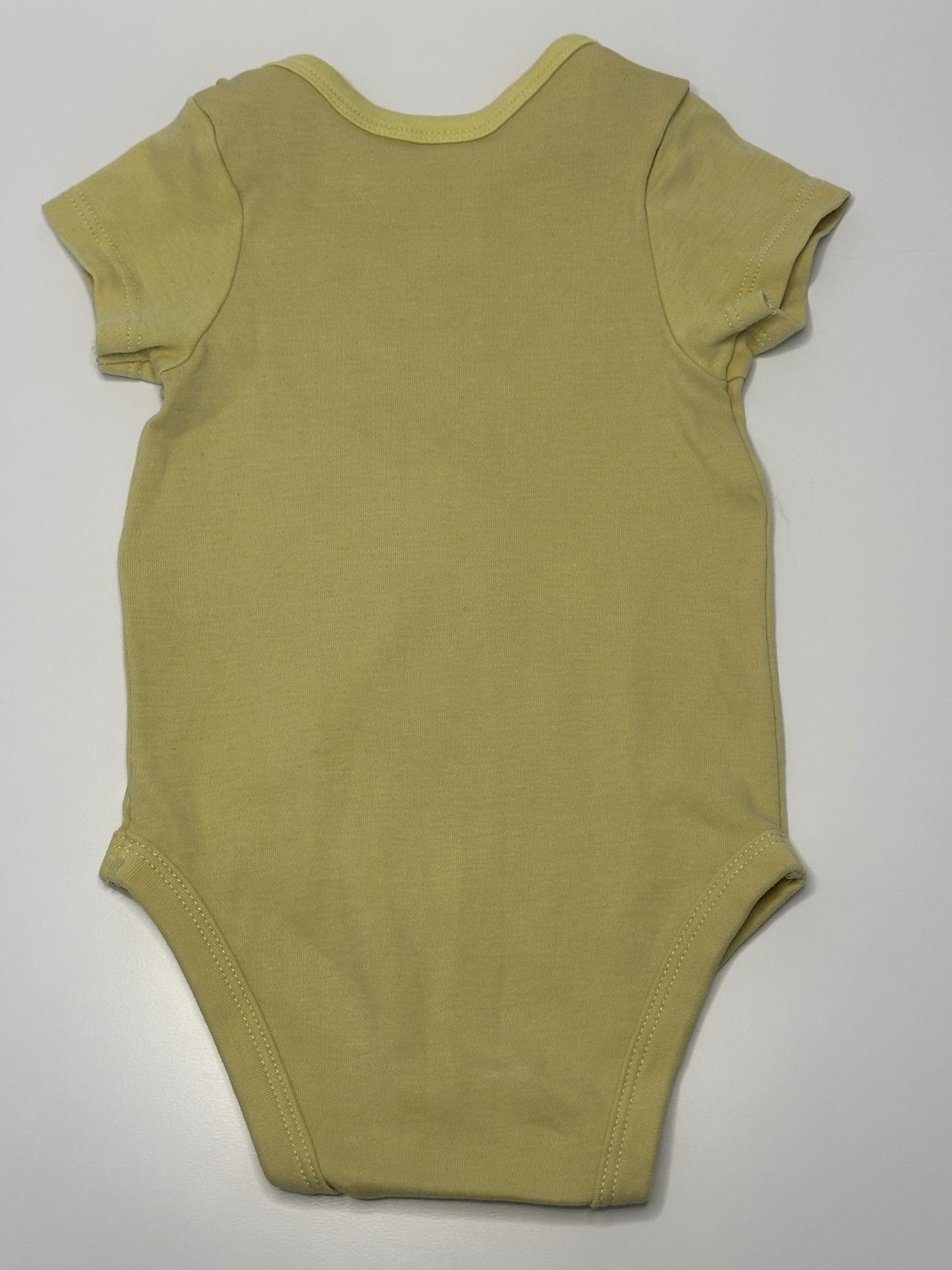 Kurzarmbody unifarben Gelb Gr. 68