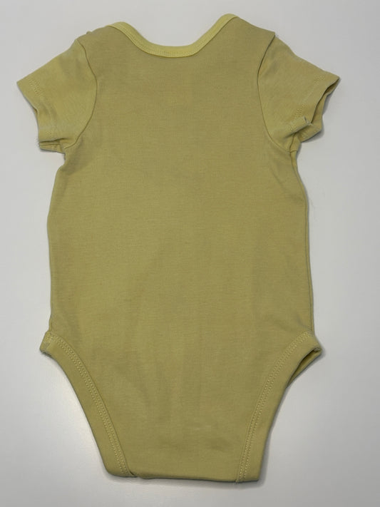 Kurzarmbody unifarben Gelb Gr. 68