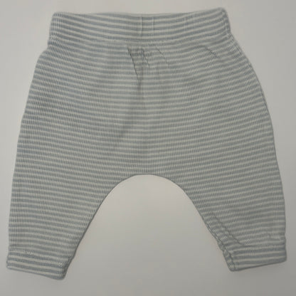 Babyhose Hellgrau-Weiss Gestreift Gr. 62