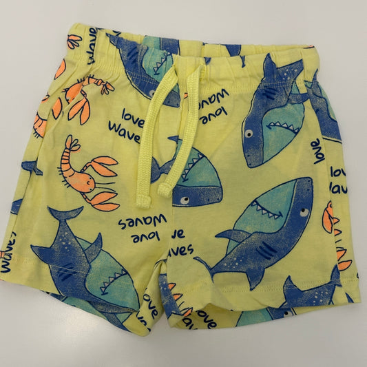 Kurze Babyhose mit Meeresmotiven  Gr. 68