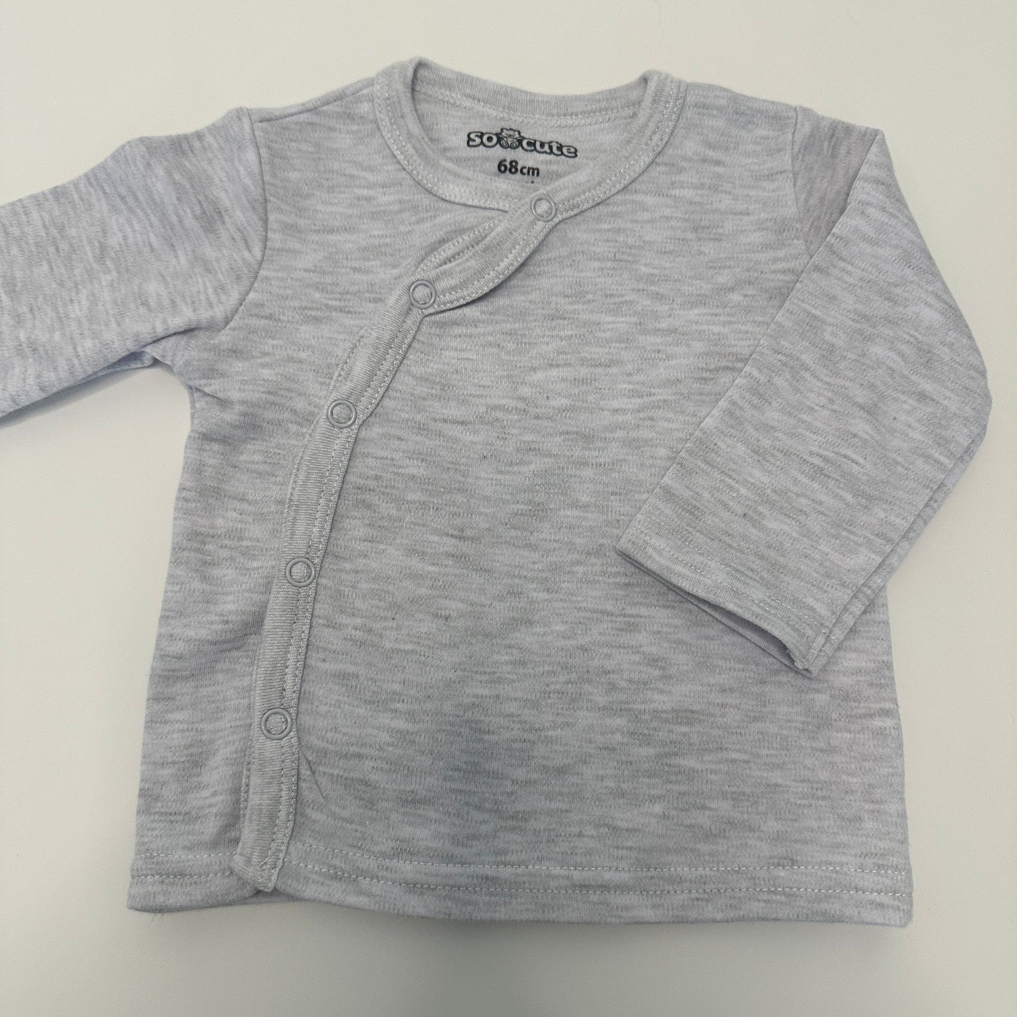 Wickelpullover Langarm Grau  Gr. 68
